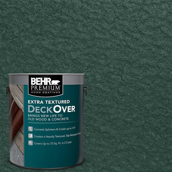 BEHR Premium Extra Textured DeckOver 1 gal. #SC-114 Mountain Spruce Extra Textured Solid Color Exterior Wood and Concrete Coating
