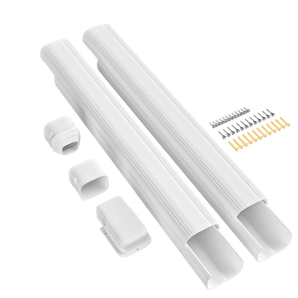 White Mini Split Line Cover, 4 in. x 7.5 ft. Line Hide for Central Ac Hvac, Waterproof Decorative Outdoor Pipe Cover price history on PriceWatchPro