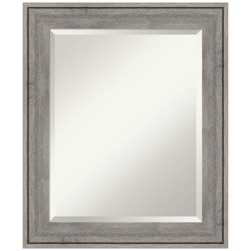 Amanti Art Regis Barnwood 20.38 in. x 24.38 in. Rustic Rectangle Framed Grey Bathroom Vanity