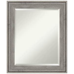 Regis Barnwood 20.38 in. x 24.38 in. Rustic Rectangle Framed Grey Bathroom Vanity Wall Mirror