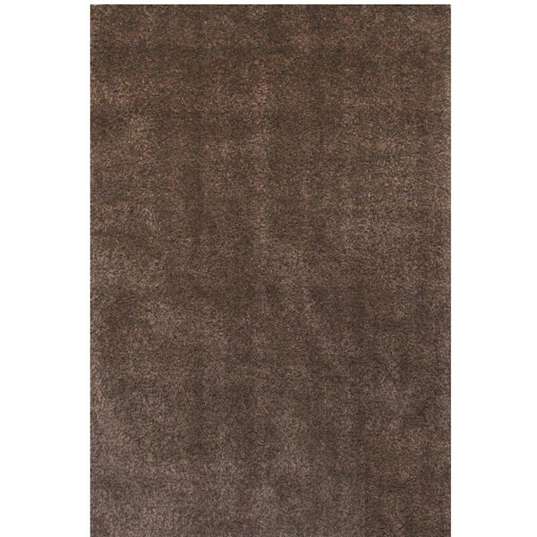 Unbranded Comfort Shag Chocolate 8 ft. x 11 ft. Area Rug