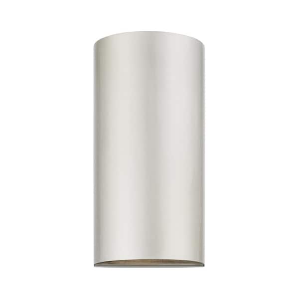 AVIANCE LIGHTING Banbury 10 in. 1-Light Brushed Nickel Dark Sky Outdoor Hardwired ADA Wall Sconce with No Bulbs Included