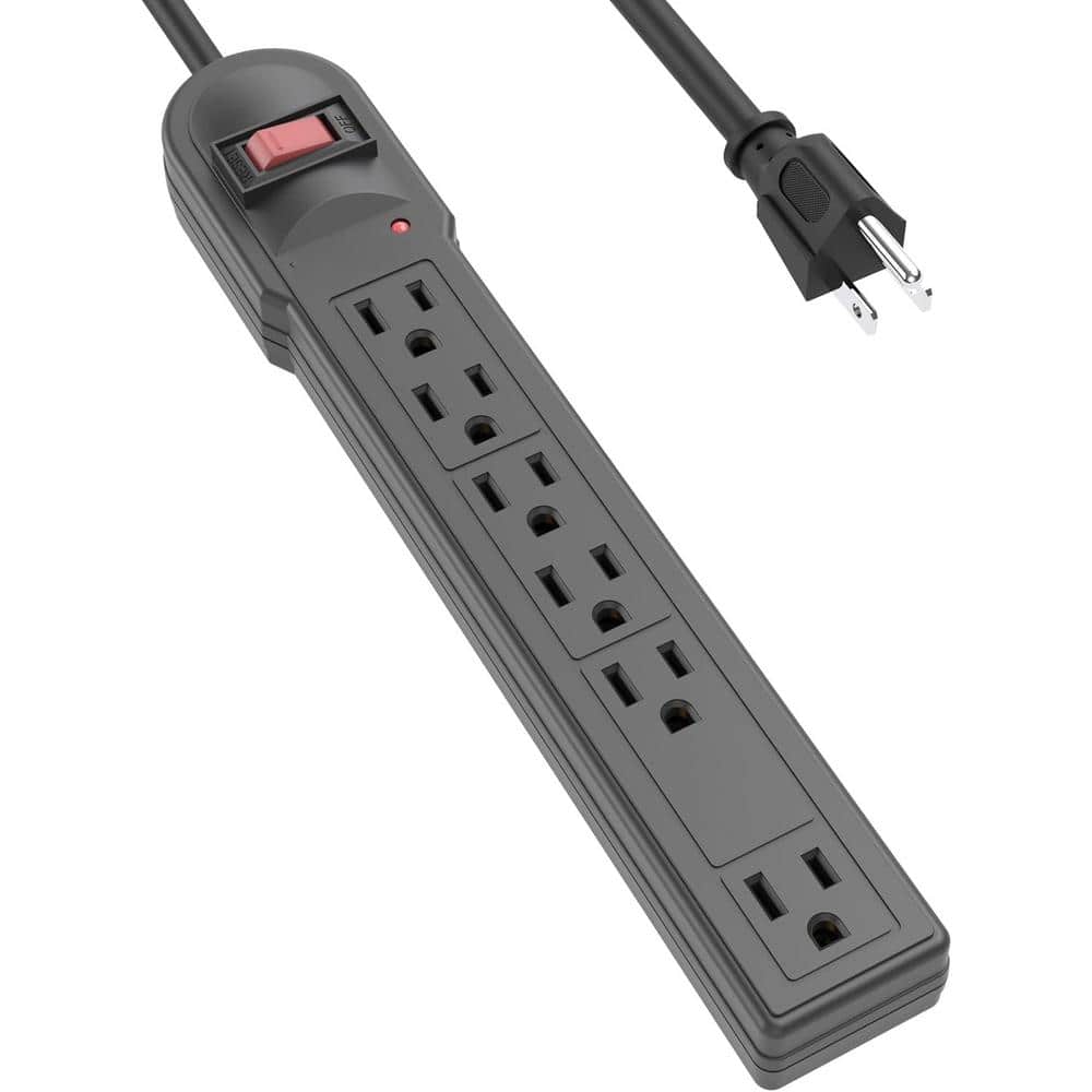 6-Outlet Power Strip Surge Protector, 6-Foot-Long Cord, 790 Joule in Black price history on PriceWatchPro