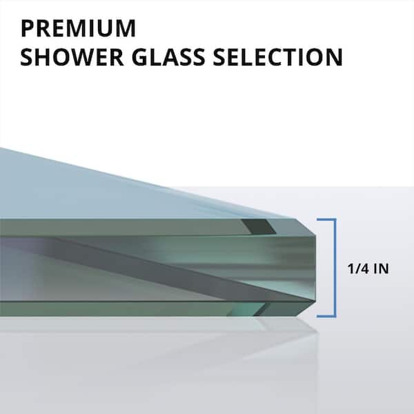 DreamLine Alliance Pro LT 56-60 in. W x 70 3/8 in. H Semi-Frameless Sliding Shower Door in Matte Black and Rain Glass