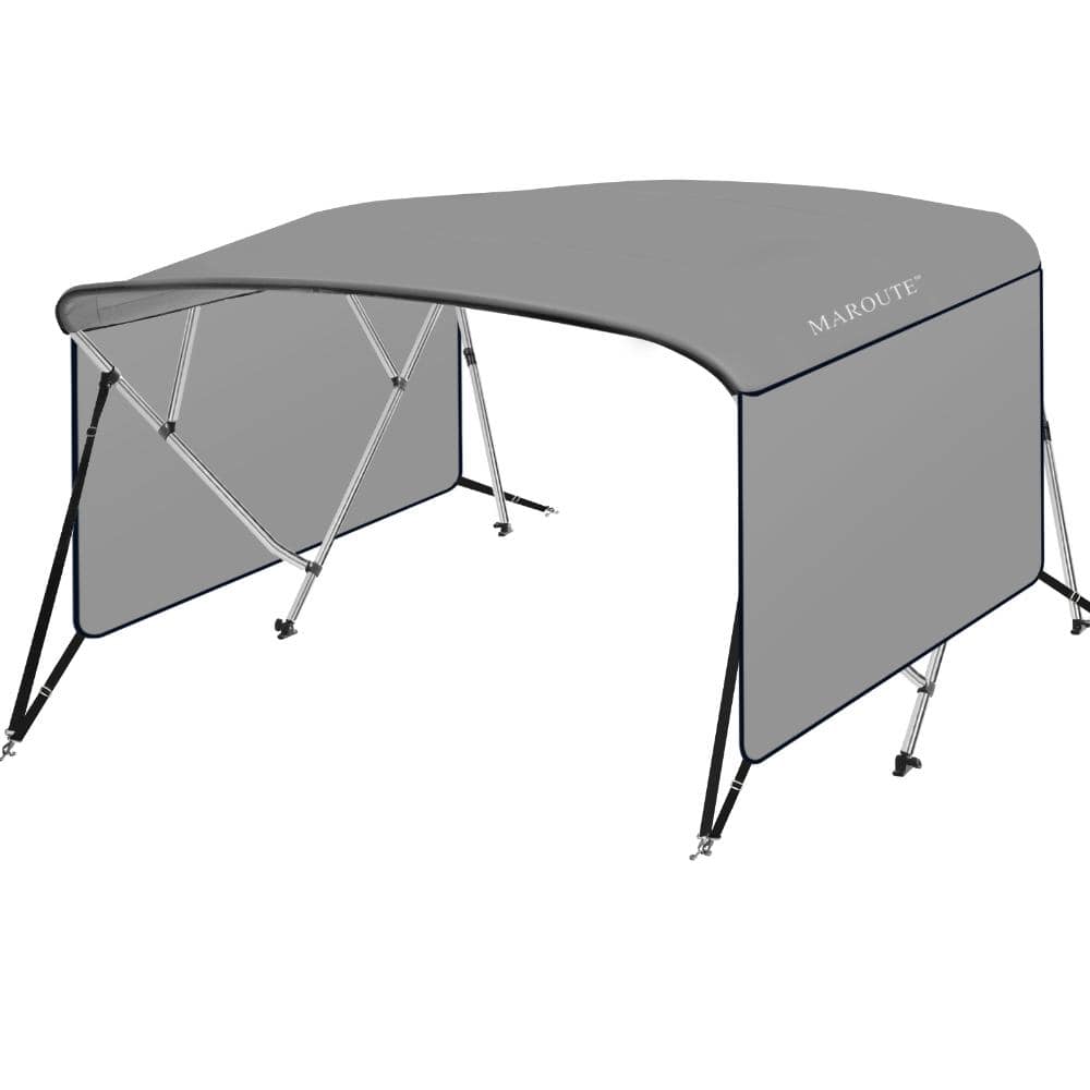 "4 Bow Global Bimini Top Boat Cover Adjustable Rear Support Poles, Durable PU-Coated Canvas, Gray 8'L*54""H*79""-84""W" price history on PriceWatchPro