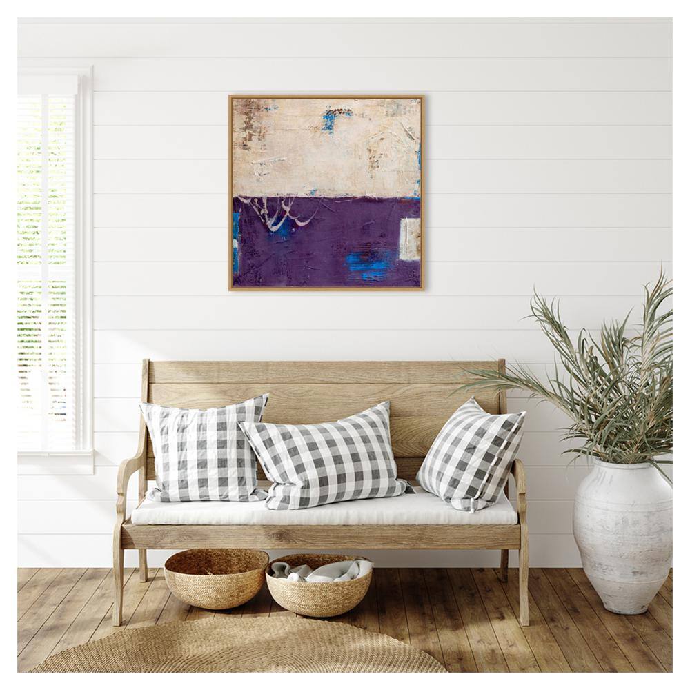 Erin Ashley Orchids Flirt Abstract Canvas Print with Maple Frame