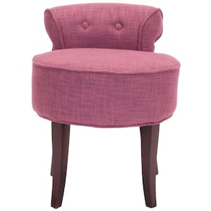 Georgia Pink/Purple Upholstered Vanity Stool