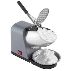 38.4 oz. Per Minute Gray Shaved Ice Machine - 170W Motor Ice Shaver and Snow Cone Machine