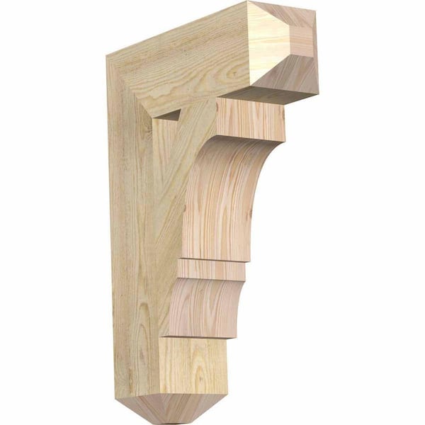 Ekena Millwork 6 in. x 28 in. x 20 in. Douglas Fir Balboa Craftsman Rough Sawn Bracket