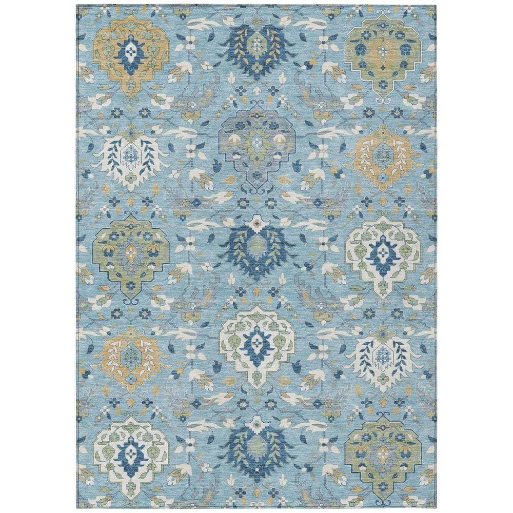 Chantille Machine Washable Indoor/Outdoor Abstract ACN1026 Sky 9 ft. x 12 ft. Area Rug price history on PriceWatchPro