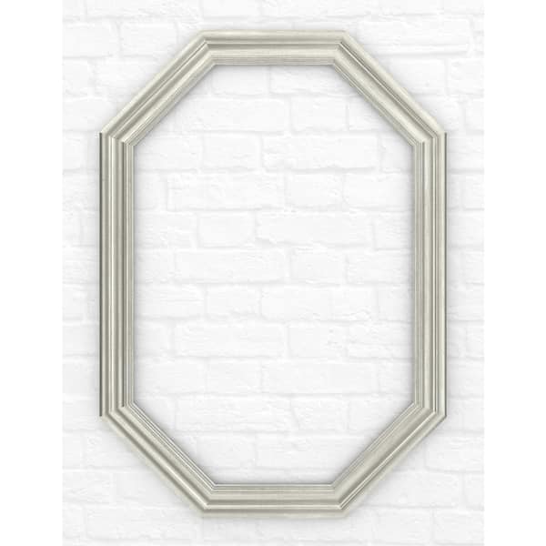 Delta 33 in. x 46 in. (L3) Octagonal Mirror Frame in Vintage Nickel