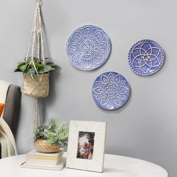 Homeroots S 3 Mykonos Metal Plates Wall Decor 373243 The Home Depot - White Plates Wall Decor Homeroots S 3 Mykonos Metal Plates Wall Decor 373243 The Home Depot - White Plates Wall Decor