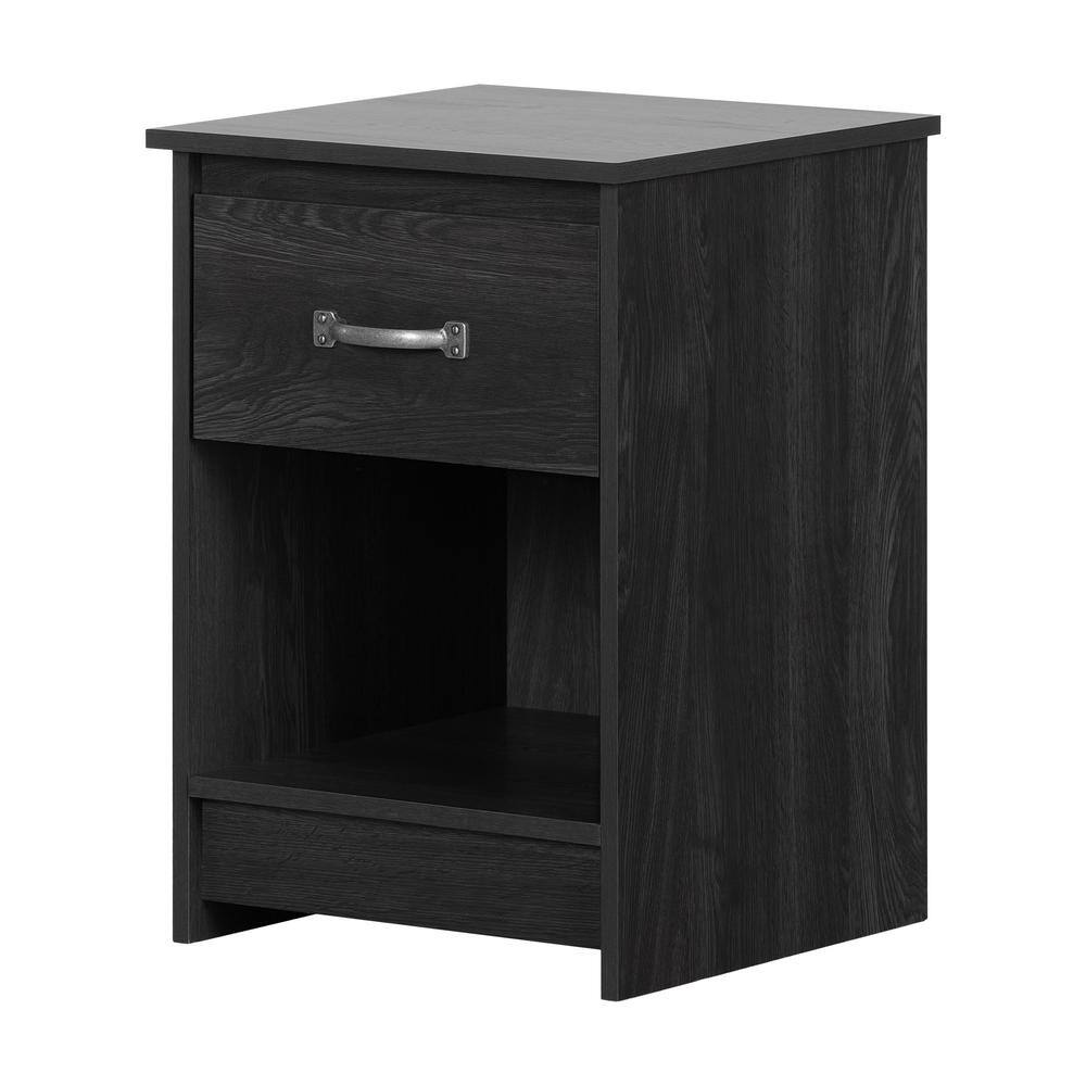 South Shore Tassio 1-Drawer Gray Oak Nightstand (17.75 in. W x 25 in. H)