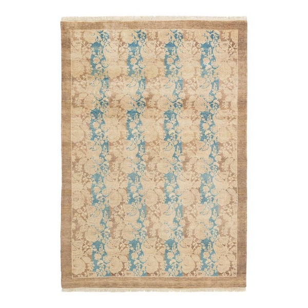 Mogul Brown 4 ft. x 6 ft. Oriental Wool Indoor Area Rug