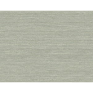 Grasscloth Effect Green Paper Non Pasted Strippable Wallpaper Roll (Cover 60.75 sq. ft.)