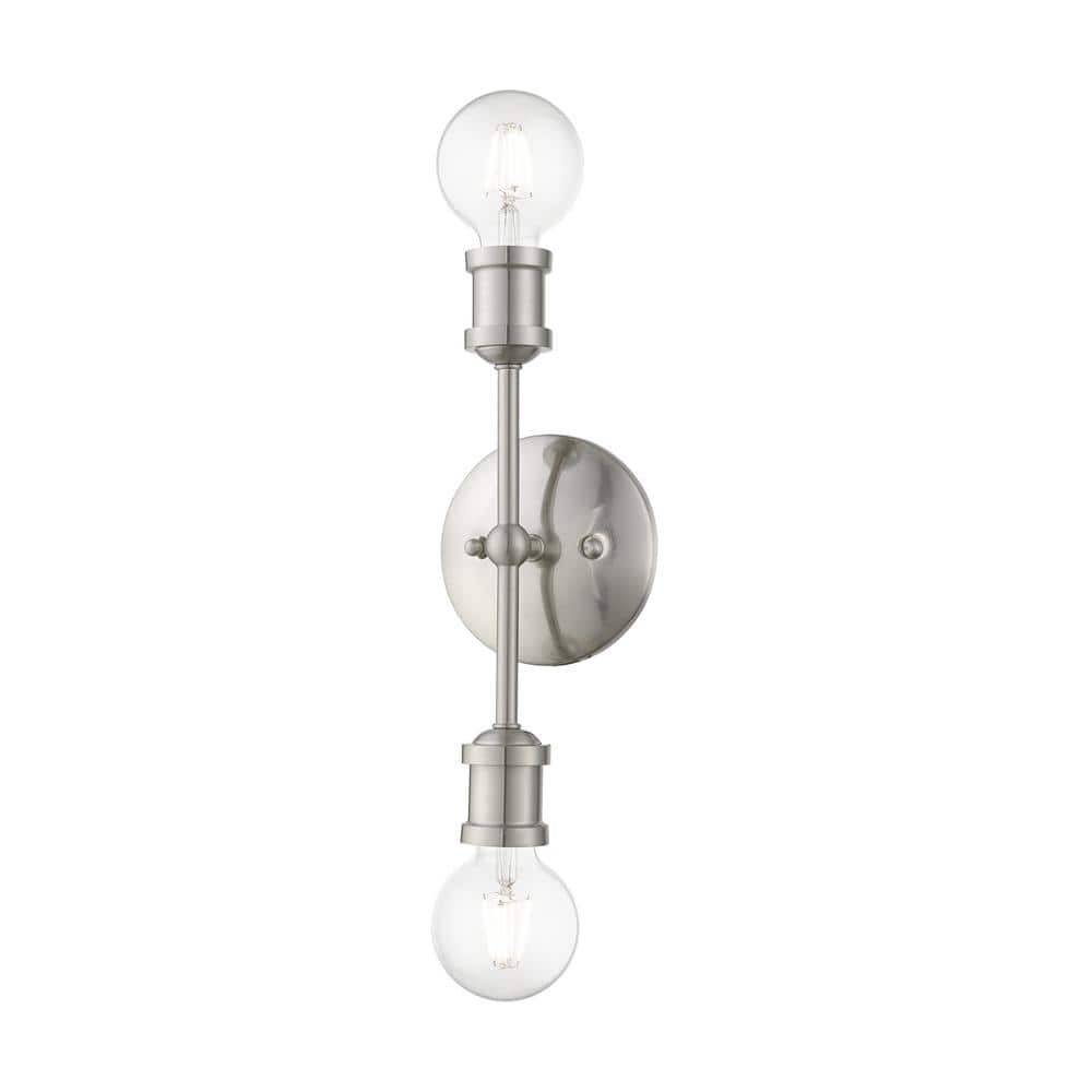 Lansdale Brushed Nickel 12" Contemporary Vanity Light