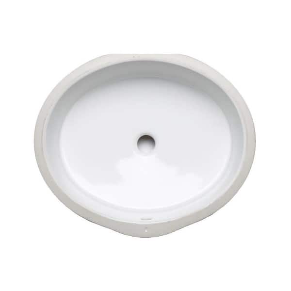 KOHLER Verticyl Oval Vitreous China Undermount Bathroom Sink in White with Overflow Drain