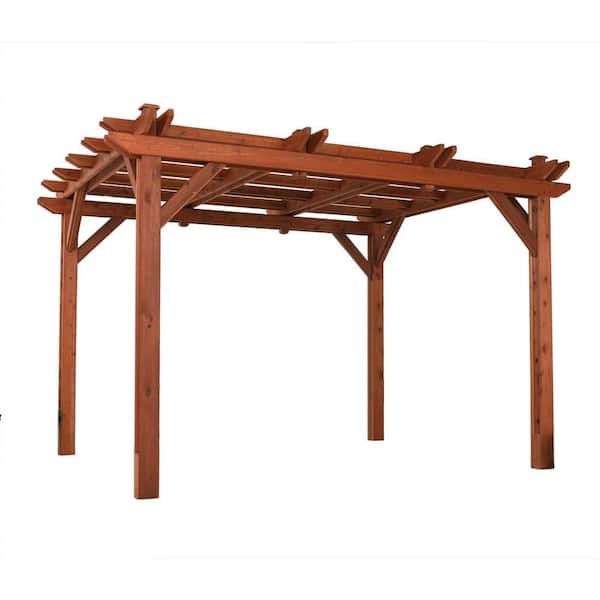 Handy Home Products Montego Bay 10 ft. x 12 ft. Pine Pergola