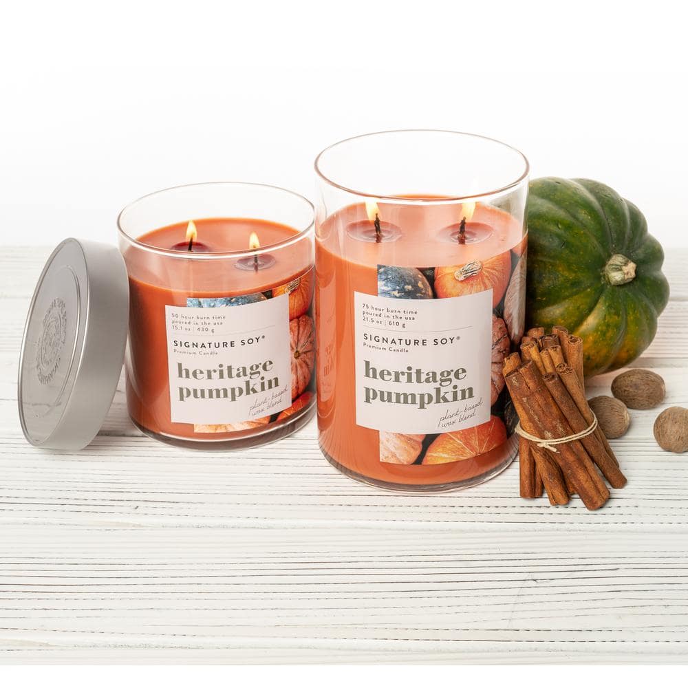Heritage Pumpkin Scented Soy Jar Candle with Lid