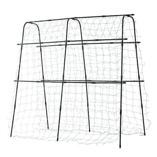 Unbranded 64 in. W x 64 in. H Black Metal Garden Cucumber Trellis for Climbing Plants Outdoor
