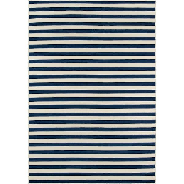 Baja Navy 9 ft. x 13 ft. Indoor/Outdoor Area Rug