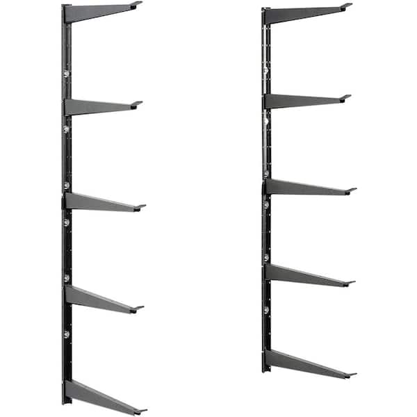 Delta 16 in. x 41 in. Heavy Duty Wall Rack, Adjustable 5 Tier Lumber Rack Holds 800 lbs. Steel Garage Wall Shelf with Brackets