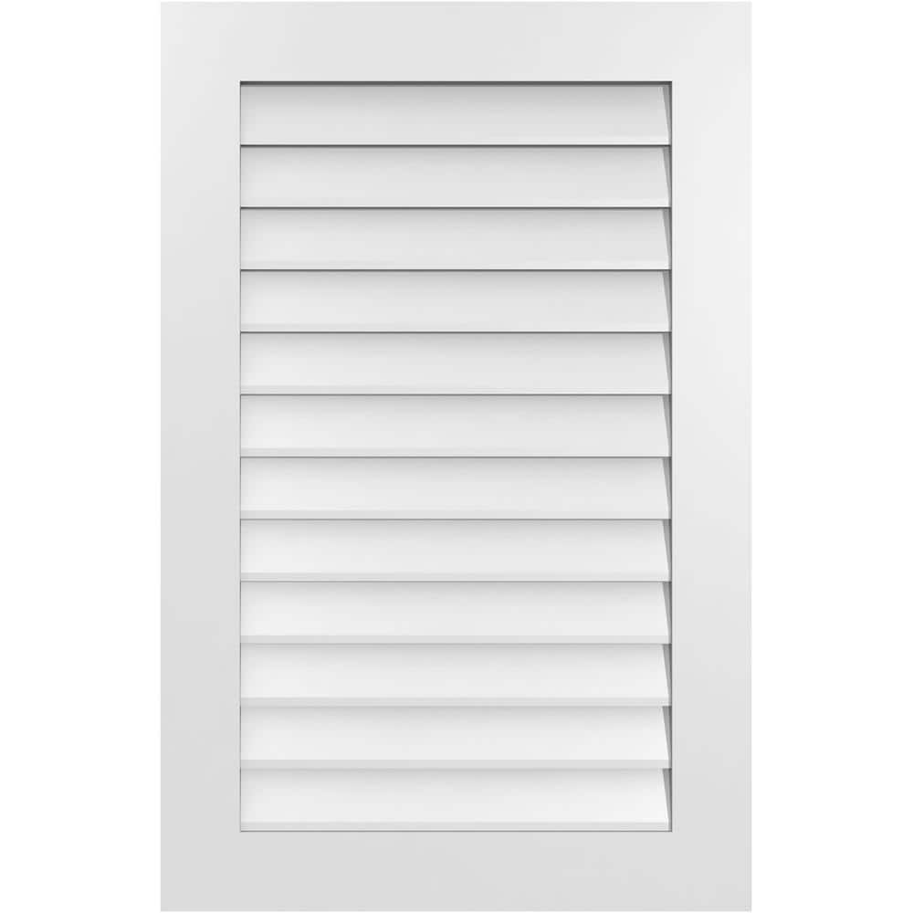 26 in. x 40 in. Vertical Surface Mount PVC Gable Vent: Decorative with Standard Frame price history on PriceWatchPro