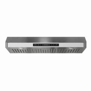 42 in. 900 CFM Ducted Under Cabinet Range Hood in Stainless Steel 4-Speed Gesture Sensing and Touch Control Panel