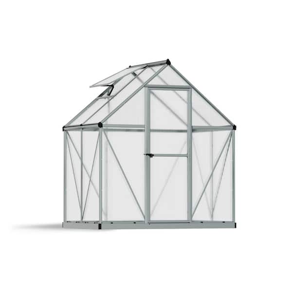 CANOPIA by PALRAM Mythos 6 ft. x 4 ft. Silver/Clear DIY Greenhouse Kit
