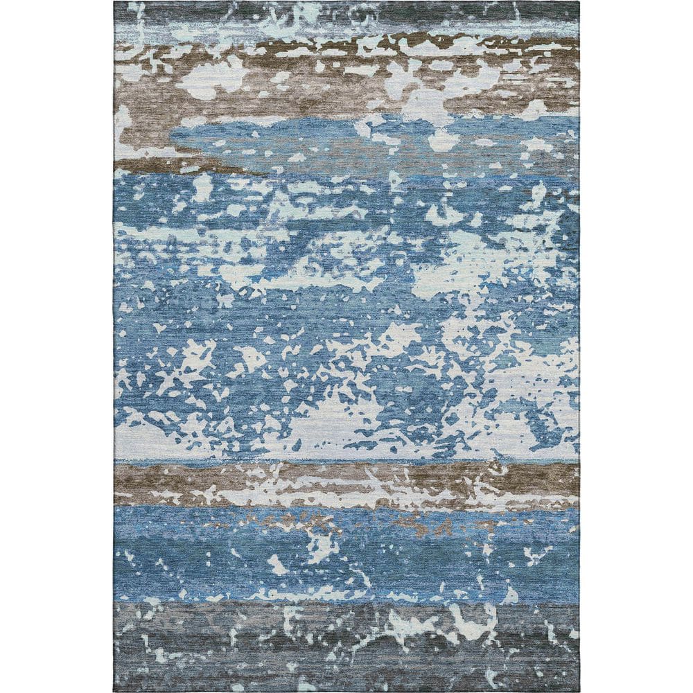 Mayfield Premium Machine Washable Abstract AMF2398 Blue 8 ft. x 10 ft. Area Rug price history on PriceWatchPro