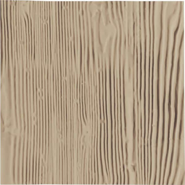 6 in. W x 6 in. H Sandblasted Rustic Faux Wood Material Sample, Primed Tan