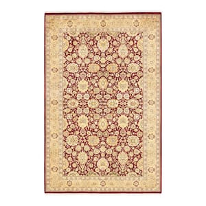 Mogul One-of-a-Kind Traditional Red 4 ft. 9 in. x 7 ft. 4 in. Oriental Area Rug