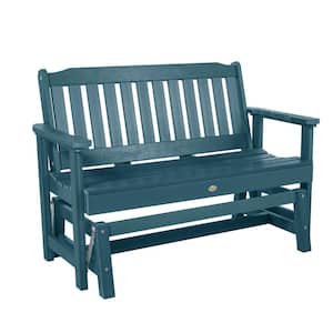 Lehigh 48 in. 2-Person Nantucket Blue Recyled Plastic Outdoor Glider