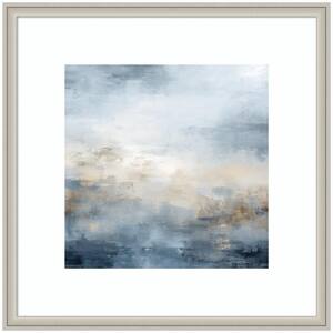 Florence ''Tonal Abstract Serenity Blue'' by The Creative Bunch Studio Abstract Framed Art Print 26 in. x 26 in.
