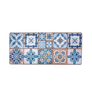 Modern Tiles Multi-Colored 18 in. x 47 in. Comfort Anti-Fatigue Kitchen Mat