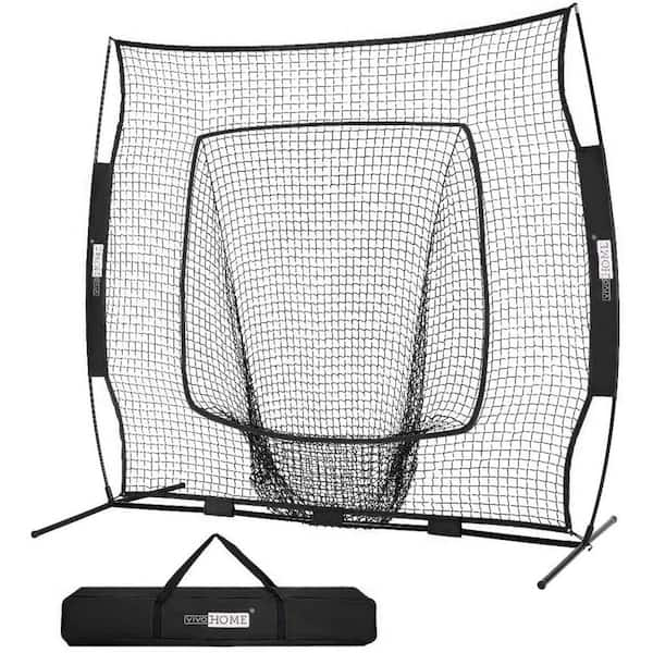 Vivohome 7 Ft X 7 Ft Baseball Backstop Softball Practice Net With Strike Zone Target And Carry Bag X002eirn39 The Home Depot