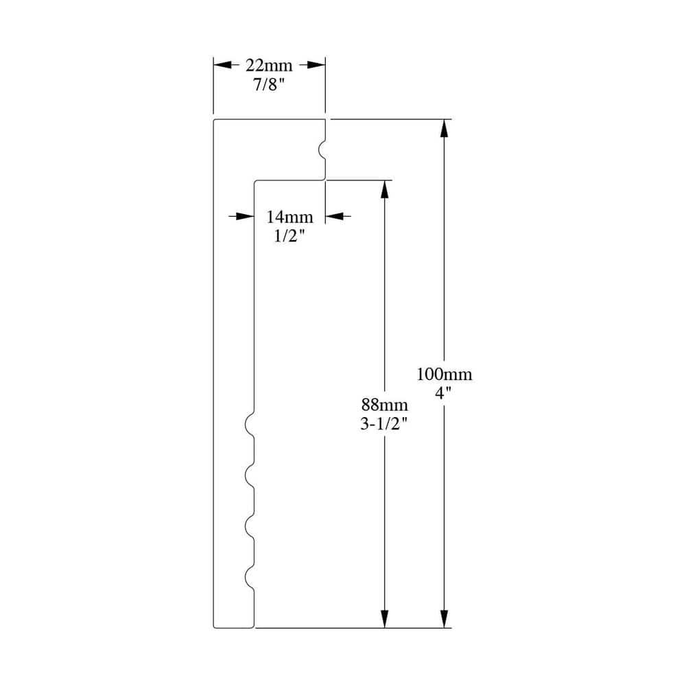 Primed White Polystyrene Baseboard Moulding Set of 20