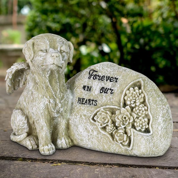 Exhart Forever in Our Hearts Dog Memorial Garden Statue 18439-RS