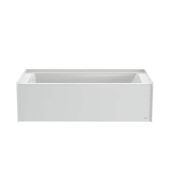 JACUZZI PROJECTA 66 in. x 32 in. Rectangular Skirted Soaking Bathtub with Left Drain in White