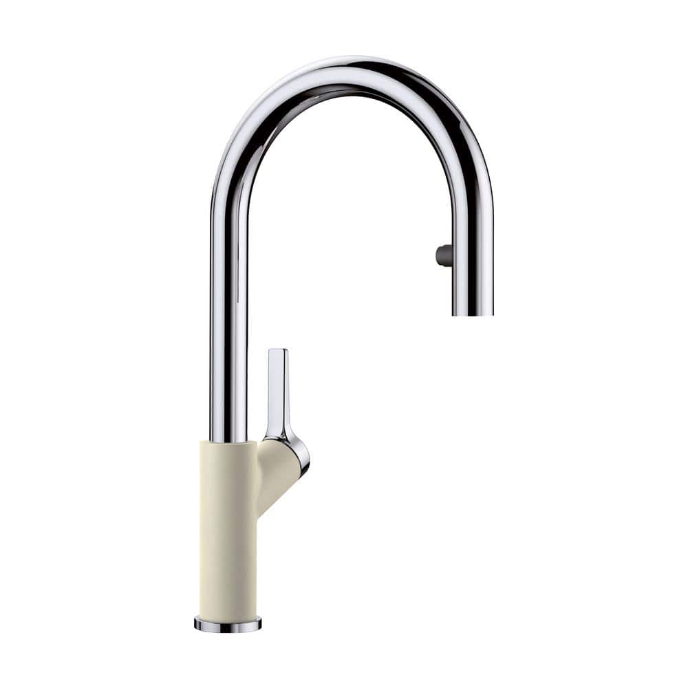 Blanco Urbena SingleHandle Pull Down Sprayer Kitchen Faucet in Biscuit/Chrome 526393 The Home