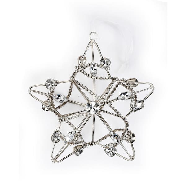 Elegant Silver Star Snowflakes with Bead Embellishments: Embrace charm with  our shiny, gleaming Christmas dÃ©cor,, Shiny crystal snowflake ornaments,  Glittering beaded silver snowflakes, Elegant silver star decor,Charming  beaded round decorations