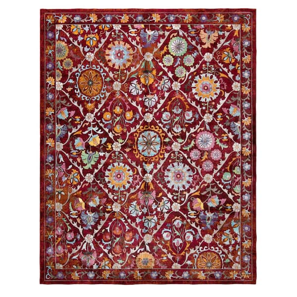 Gertmenian Carmen Bizet Red 6 ft. x 9 ft. Trellis Indoor Area Rug