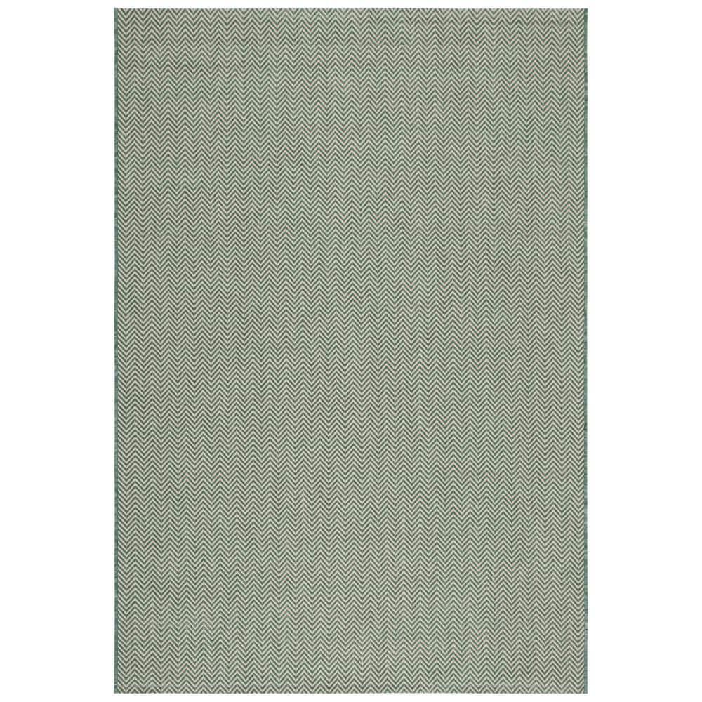 Courtyard Dark Green/Beige 4 ft. x 6 ft. Solid Color Chevron Indoor/Outdoor Area Rug price history on PriceWatchPro