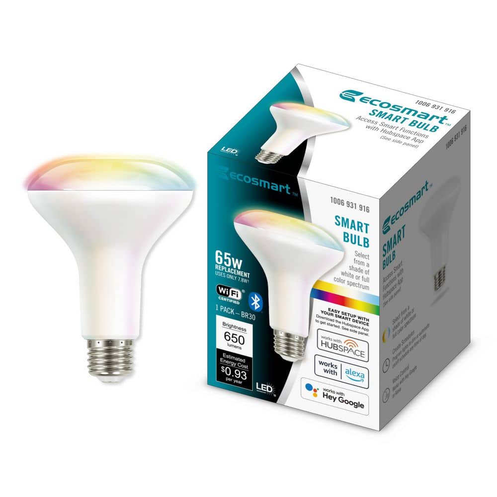SMART スマート LEDルームライトセット ILI ー SET031 306 EcoSmart 60-Watt Equivalent Smart G30 Dynamic Color Changing CEC