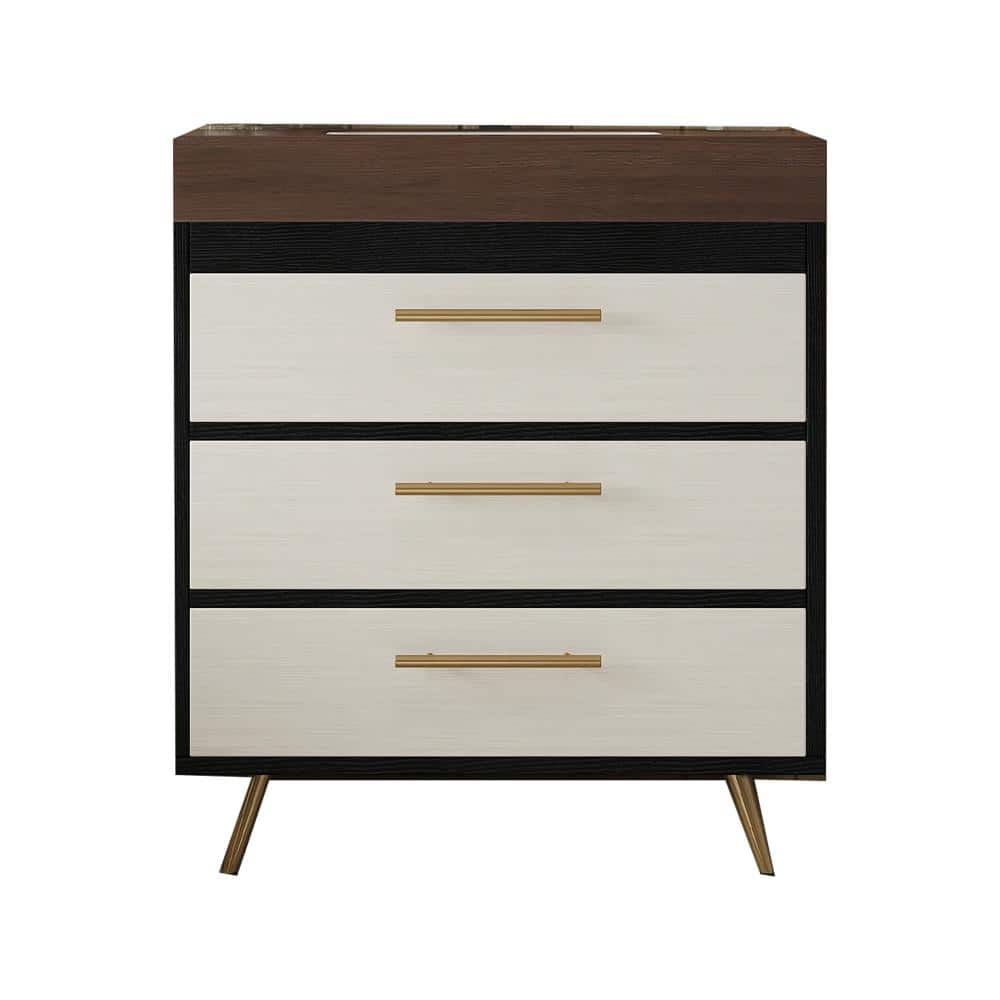 30 in. Single Sink Freestanding Black Bath Vanity with Walnut Sintered Stone Top Unassembled price history on PriceWatchPro