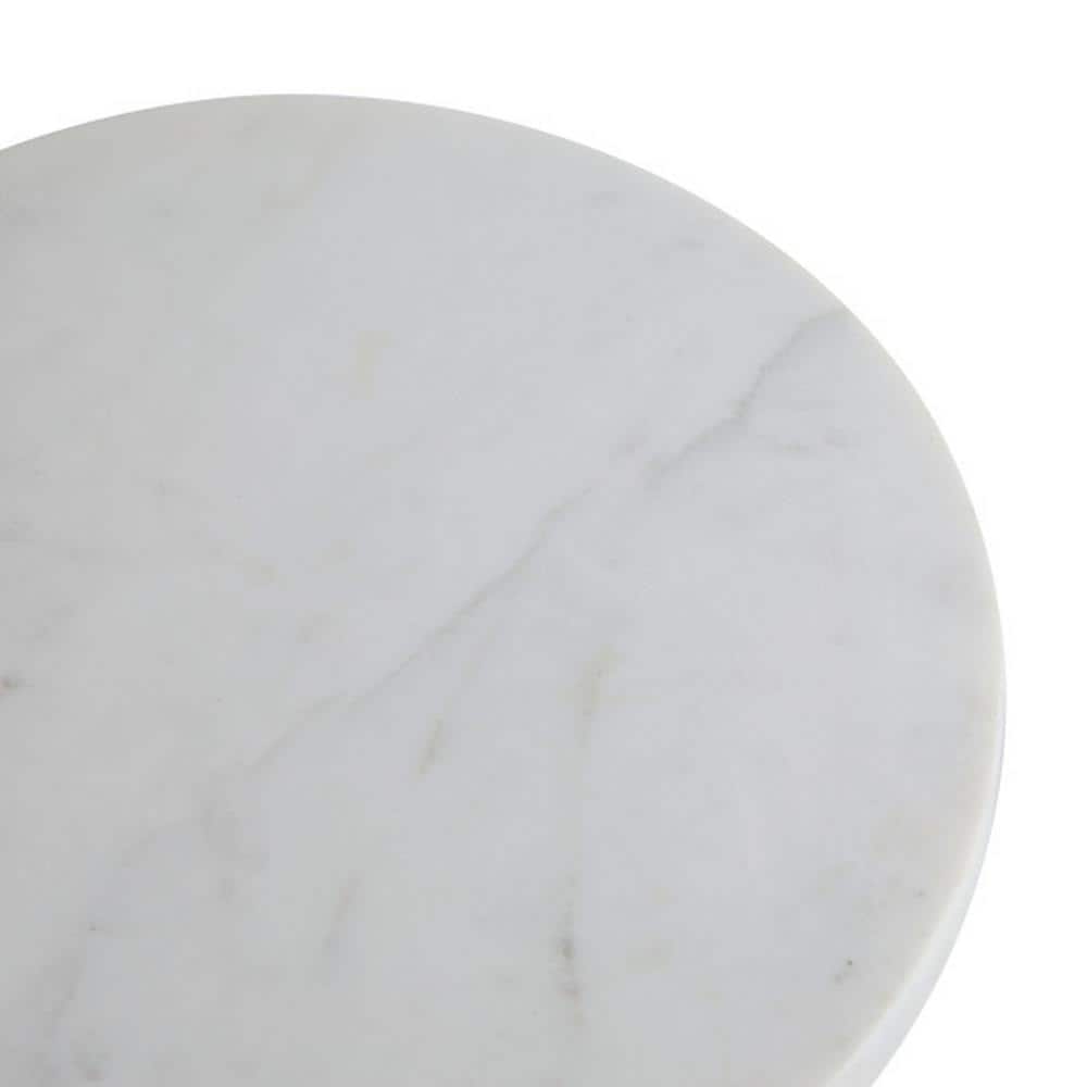 Elegant White Marble Round Charcuterie Board, 8 Inches