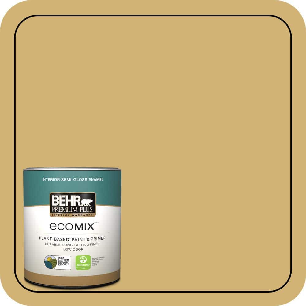 1 qt. #M320-5 Dried Chamomile Semi-Gloss Enamel EcoMix Plant-Based Interior Paint & Primer price history on PriceWatchPro