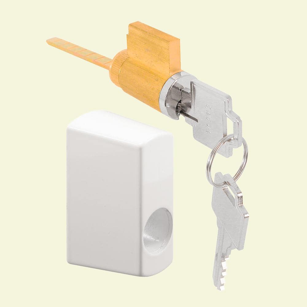 Sliding Door Keyed Locking Unit in White Diecast, 1-3/4 in. Hole Centers price history on PriceWatchPro