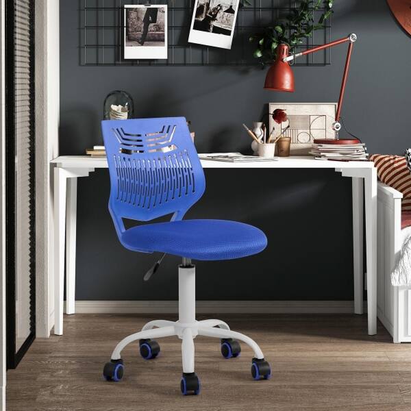 blue acrylic desk chair