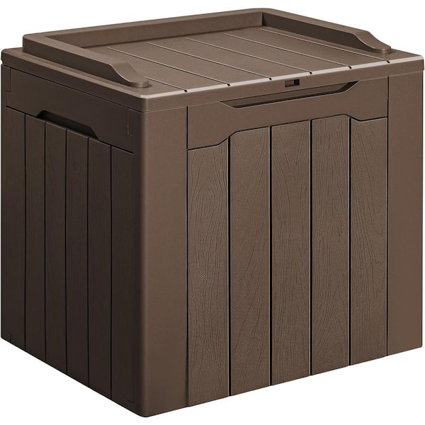 Unbranded 30 Gal. Brown Resin Deck Box Waterproof Lockable